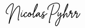 Handgeschriebener Schriftzug ‘Nicolas Pyhrr’ für Personal-Branding von Quint Media