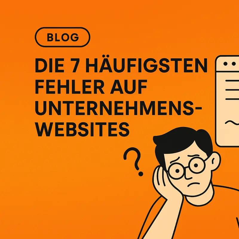Blog-Cover ‘Die 7 häufigsten Fehler auf Unternehmens-Websites’ von Quint Media