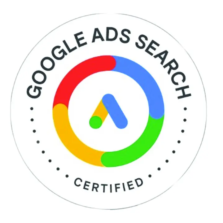 Google Ads Search-Zertifizierungsabzeichen zeigt PPC-Expertise bei Quint Media